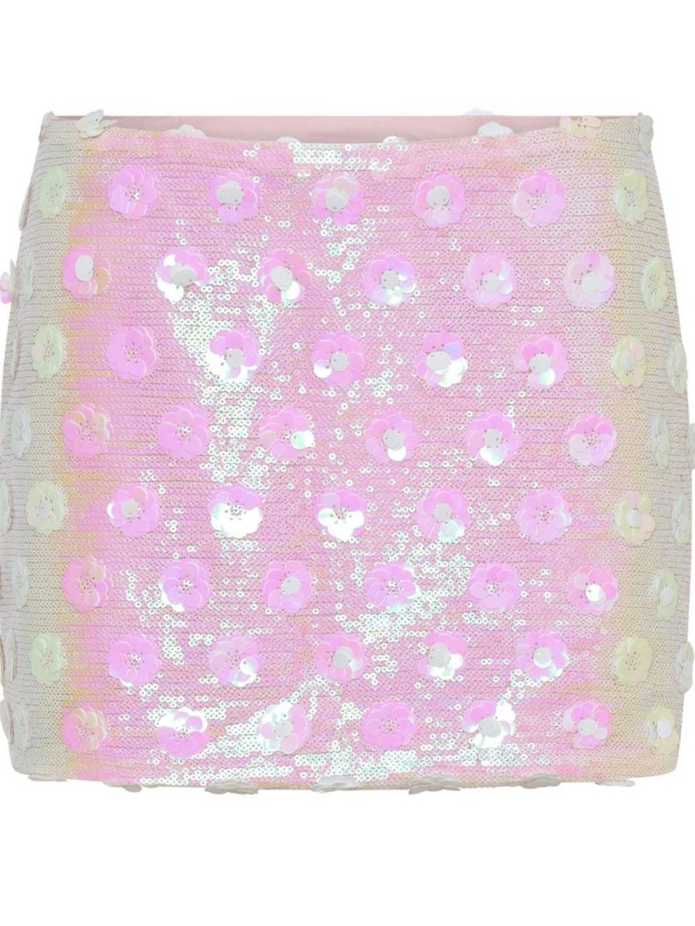 Wild Joy Sequin Mini Skirt Baby Pink